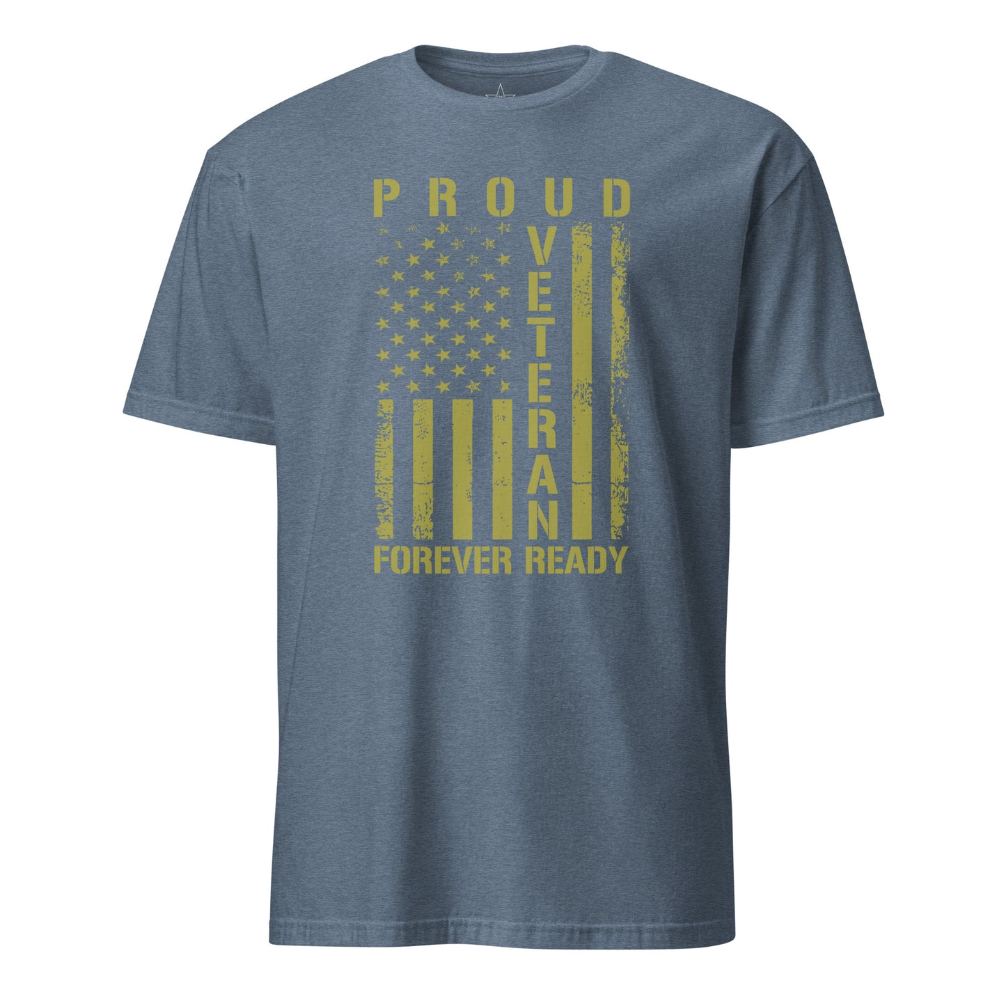 Proud Veteran Heather Indigo T-Shirt, Front