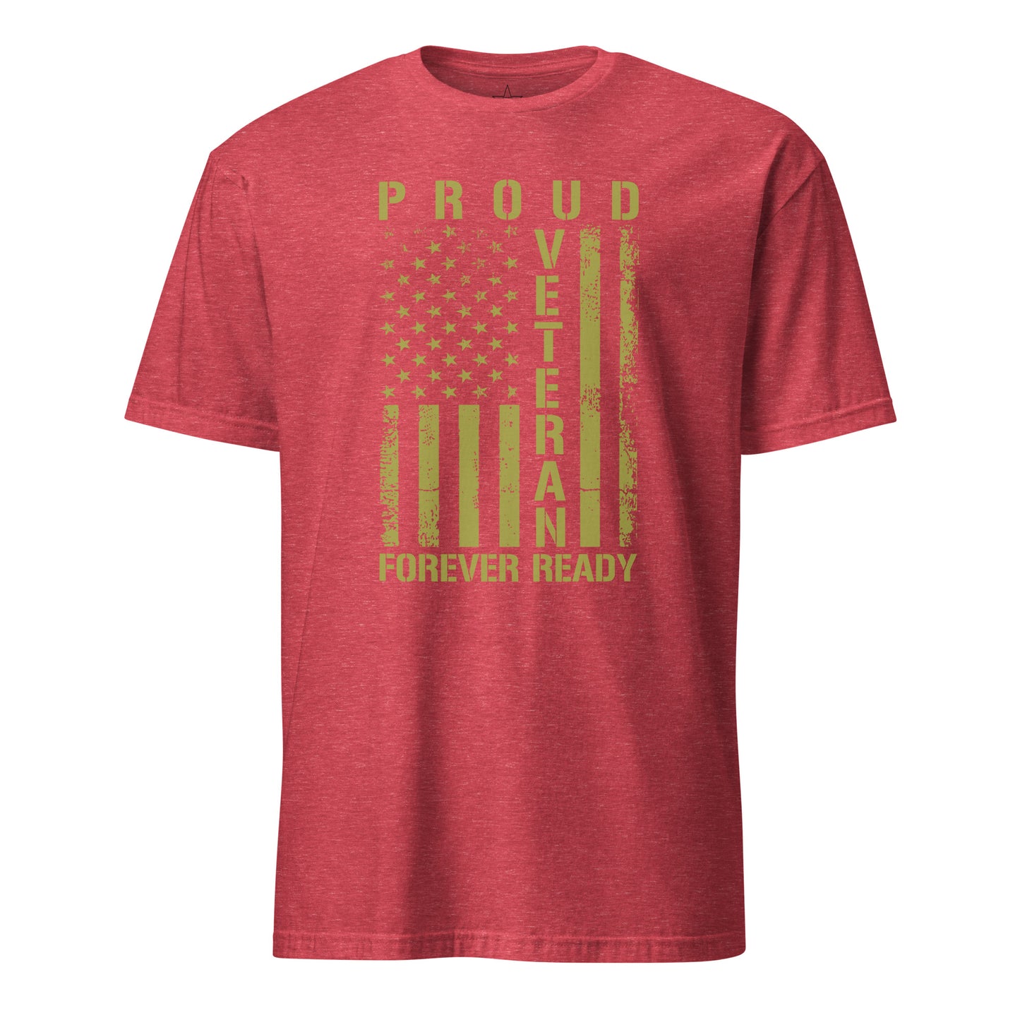 Proud Veteran Heather Red T-Shirt, Front