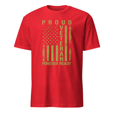 Proud Veteran Red T-Shirt, Front