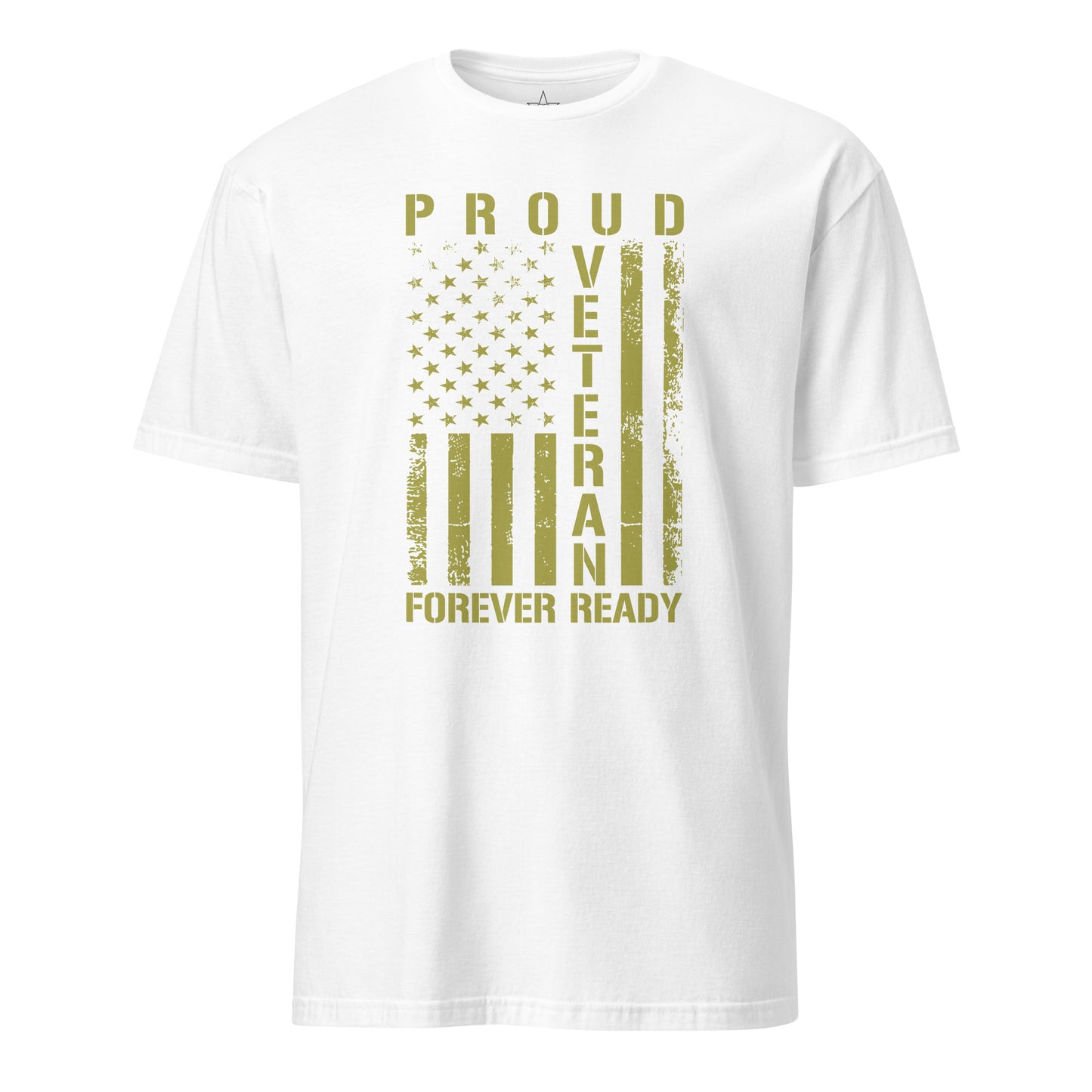 Proud Veteran White T-Shirt, Front
